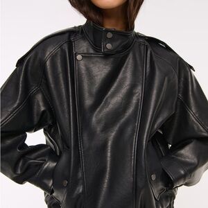 Abercrombie & Fitch Women's Black Leather Jacket